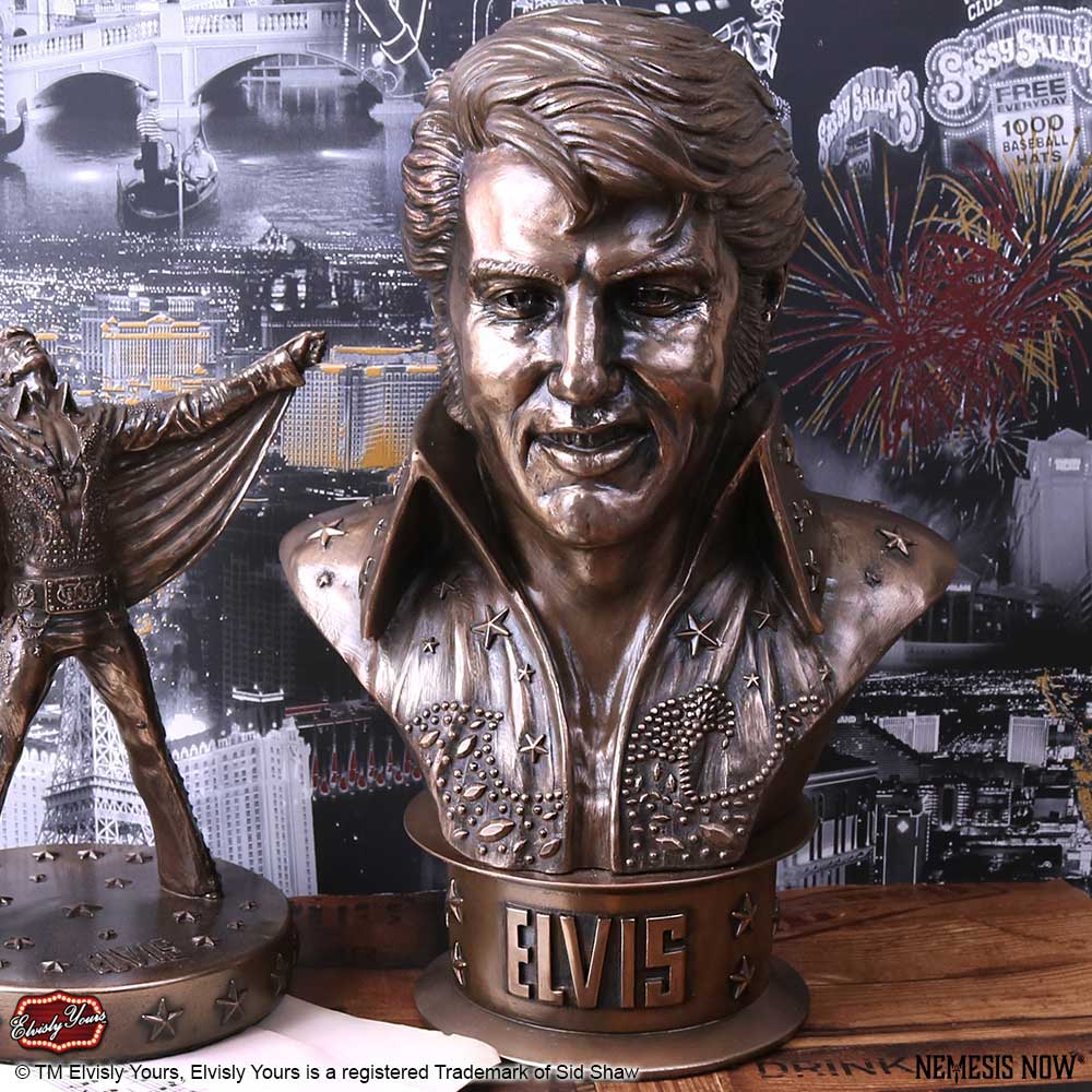 Officially Licensed Elvisly Yours Elvis Presley Bust 33cm