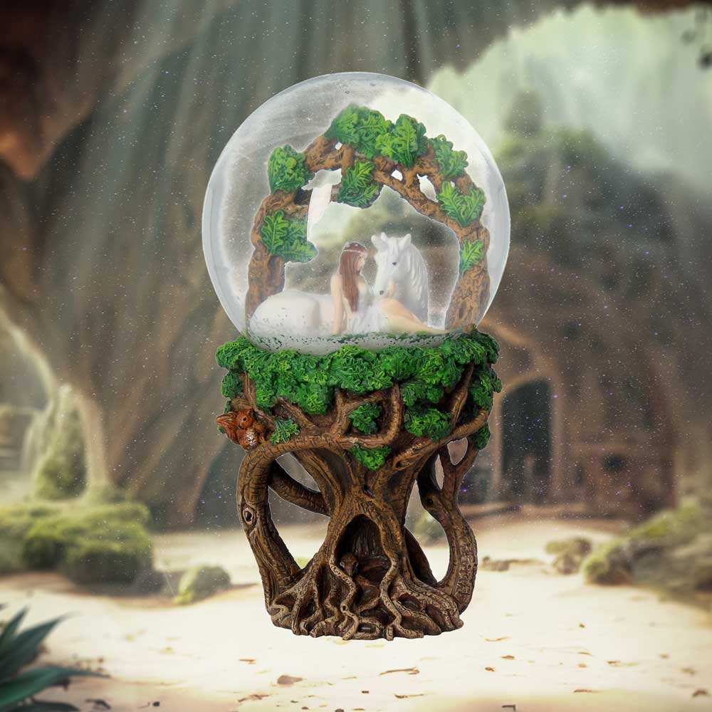 Anne Stokes Pure Heart Unicorn Snowglobe