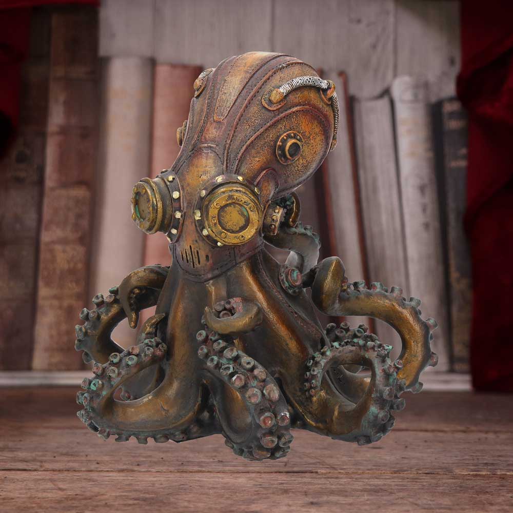 Bronze Octo-Steam Steampunk Octopus Squid Figurine