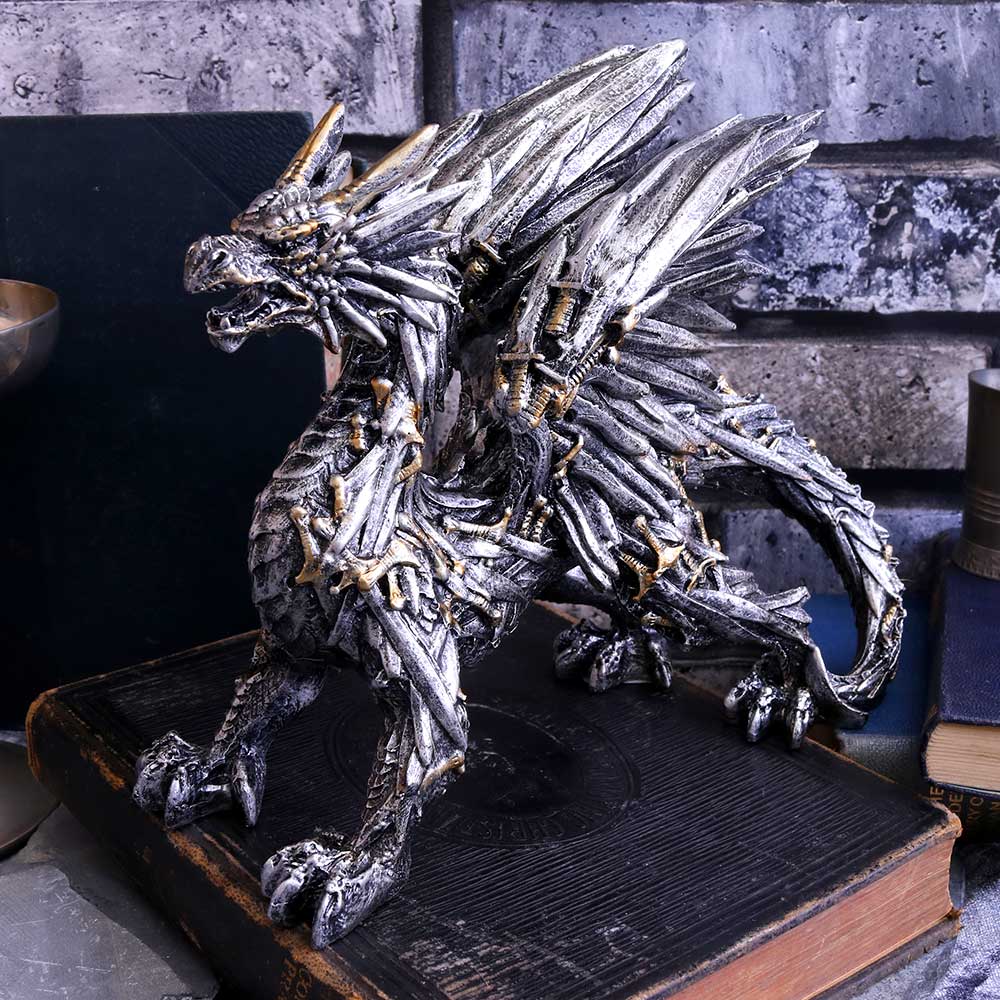 Swordwing Silver Dragon Sword Blade Figurine