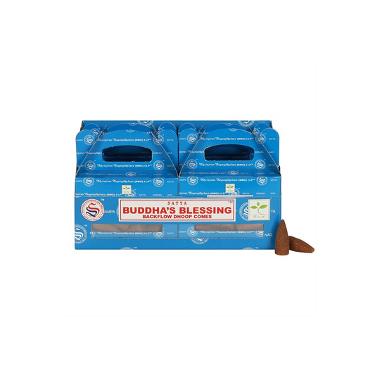 Set of 6 Buddha's Blessing Backflow Dhoop Cones by Satya (6/30)