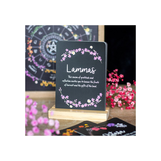 Wheel of the Year Altar Cards with Stand
