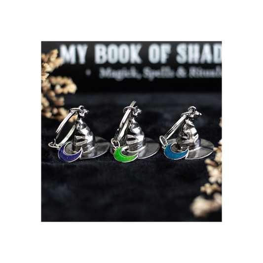 Set of 3 Coven Sisters Witch Hat Keyrings