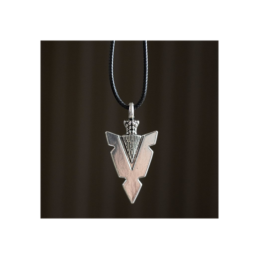 Arrowhead of Strength Viking Cord Necklace