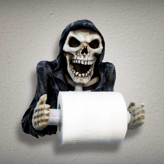 Skeleton Grim Reapers Revenge Toilet Roll Paper Holder