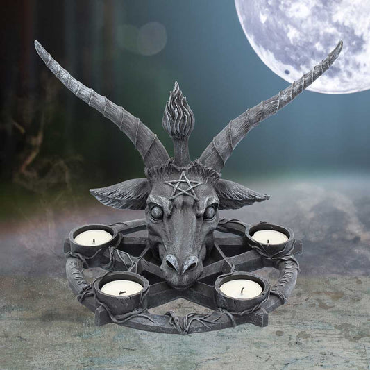 Baphomet Sabbatic Goat Diety Candle Holder