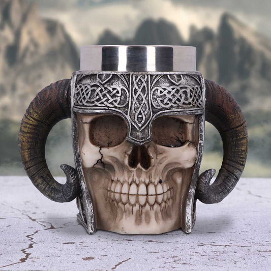 Viking Skull Helmet Tankard Historical Mug