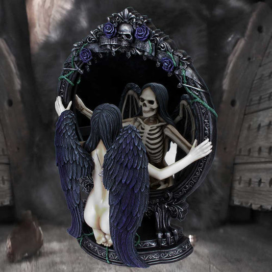 Fates Reflection Gothic Mirror Female Skeleton Ornament