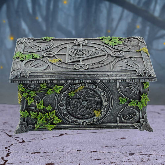 Ivy Covered Wiccan Pentagram Tarot Trinket Box