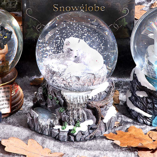Lisa Parker Guardian of the North Wolf Snowglobe