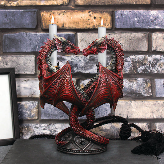 Dragon Heart Anne Stokes Valentines Edition romantic gothic candle holder
