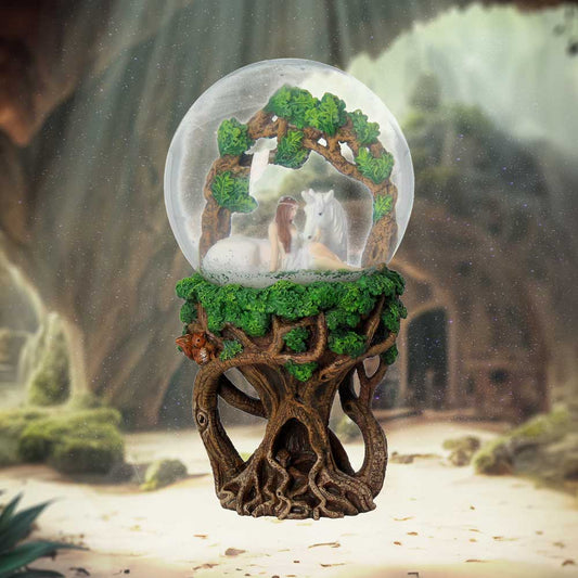Anne Stokes Pure Heart Unicorn Snowglobe