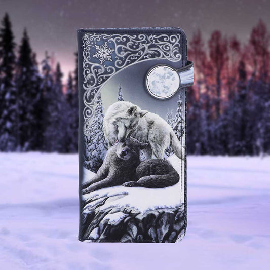 Lisa Parker Snow Kisses Wolf Embossed Purse