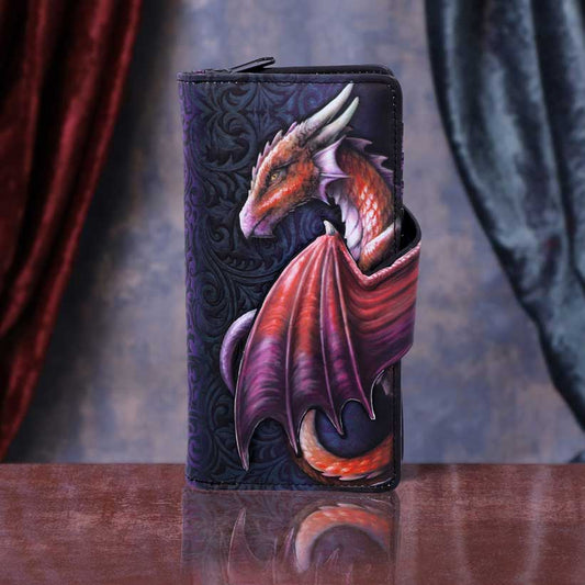 Take Flight Flying Gold Dragon Embossed Purse