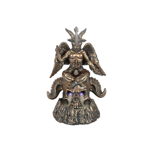 Gold Baphomet LED Backflow Incense Burner