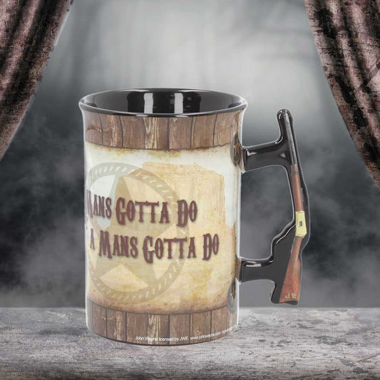 Officially Licensed John Wayne Mug- A Mans Gotta Do" 16oz"