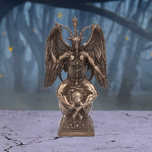 Bronzed Baphomet Occult Sabatic Goat Large Figurine 38cm
