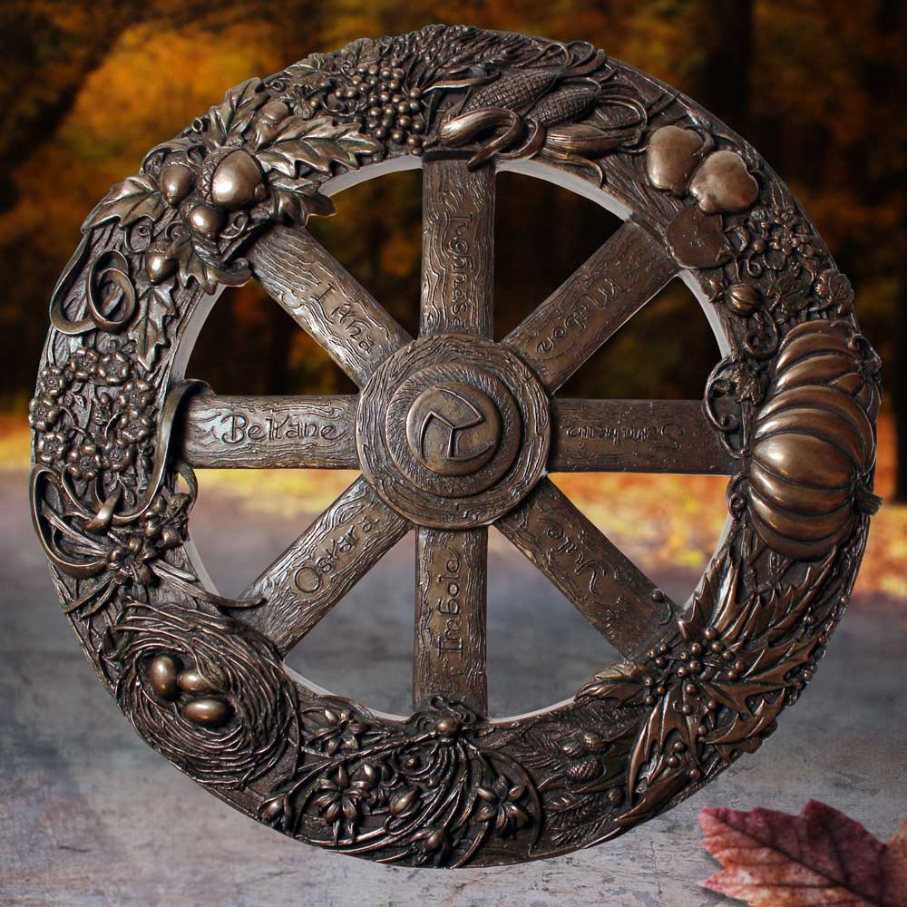Wheel Of The Year Plaque Pagen Holiday Calendar 25cm