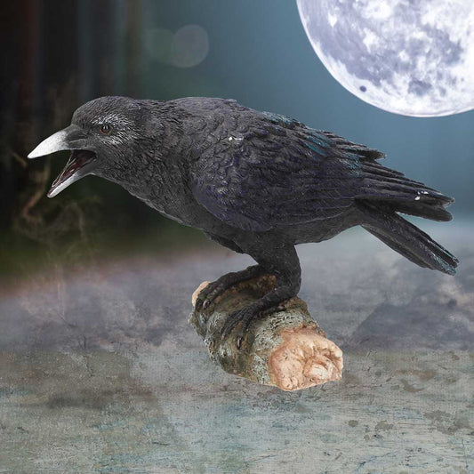 Raven's Call Figurine Gothic Bird Ornament