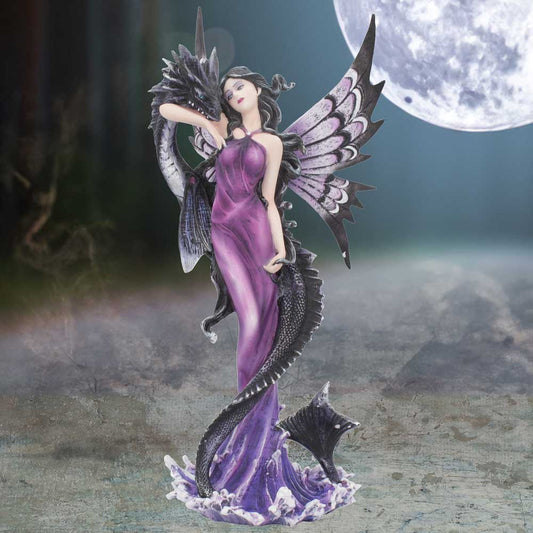 Guardians Embrace Figurine Dark Fairy Dragon Ornament