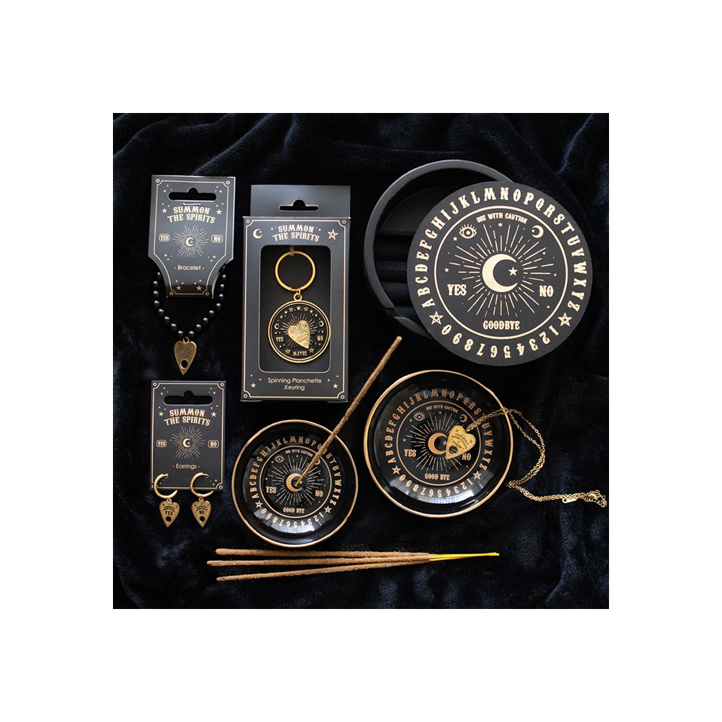 Round Black Talking Board Trinket Dish