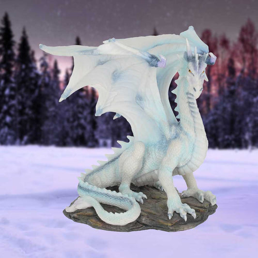 Grawlbane White Dragon Figurine 20cm