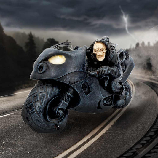 Speed Freak Skeleton Motorbike Figurine 19.5cm