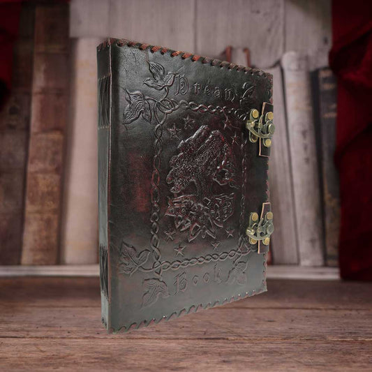 Small Lockable Leather Dream Book With Embossed Tree Of Life 25cm