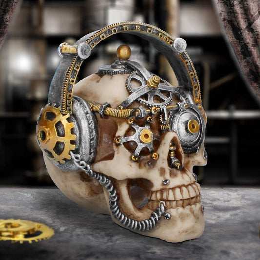 Techno Talk Small Steampunk Skull 14.5cm