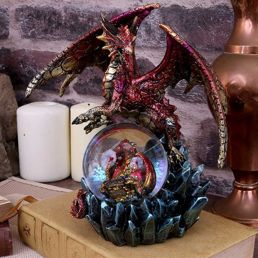 Ruby Oracle Red Dragon Fortune Seer Figurine 18.5cm